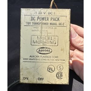 Vintage AURORA Model Motoring 20 Volt DC Power Pack Toy Transformer DC-2 T4